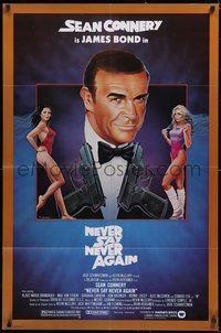 6y1226 NEVER SAY NEVER AGAIN 1sh 1983 art of Sean Connery as James Bond 007 by Obrero!