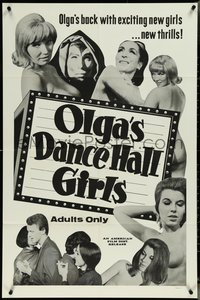 6y1233 OLGA'S DANCE HALL GIRLS 1sh 1969 Lucy Eldridge is back in title role w/exciting new girls!