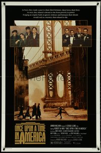 6y1236 ONCE UPON A TIME IN AMERICA 1sh 1984 De Niro, Woods, Sergio Leone, top cast old and young!