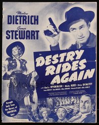 6y0450 DESTRY RIDES AGAIN pressbook R1947 James Stewart & Marlene Dietrcih classic, ultra rare!