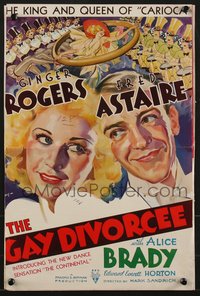 6y0453 GAY DIVORCEE pressbook covers + 2 pages 1934 Haus art of Fred Astaire & Ginger Rogers!