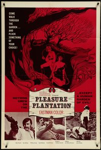 6y1254 PLEASURE PLANTATION 1sh 1970 nothing grew there except a human garden of evil, sexy art!