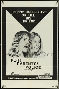 6y1255 POT PARENTS POLICE 1sh 1974 Johnny could save or kill his friend, pot, parents, police!