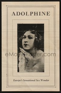 6y1402 ADOLPHINE program 1930s Europe's Sensational Sex Wonder hermaphrodite on stage, ultra rare!