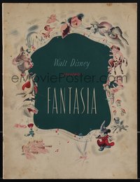 6y0331 FANTASIA roadshow souvenir program book 1940 Disney musical cartoon classic in Fantasound!