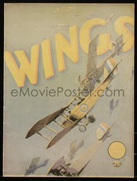 6y0337 WINGS souvenir program book 1927 Wellman Best Picture winner, sexy Clara Bow & Buddy Rogers!