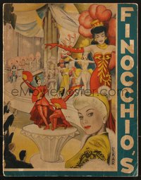 6y0269 FINOCCHIO'S nightclub program 1951 Li-Kar art, San Francisco female impersonators, ultra rare!