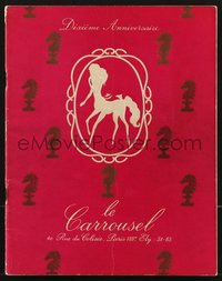 6y0270 LE CARROUSEL DE PARIS French stage show program 1950s cross-dressing cabaret, ultra rare!