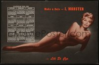 6y1407 I MOBSTER die-cut promo brochure 1958 includes sexy naked Lili St. Cyr calendar on the back!