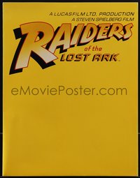 6y0285 RAIDERS OF THE LOST ARK English promo brochure 1980 different color art by Jim Steranko!