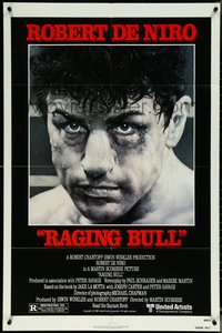 6y1261 RAGING BULL 1sh 1980 Hagio art of Robert De Niro, Martin Scorsese boxing classic!