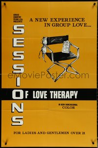 6y1289 SESSIONS OF LOVE THERAPY 1sh 1970s sexploitation, a new experience in group love!