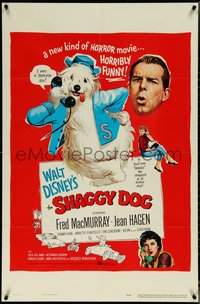 6y1293 SHAGGY DOG 1sh 1959 Disney, Fred MacMurray in the funniest sheep dog story ever told!