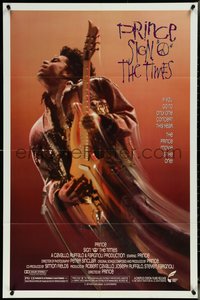 6y1297 SIGN 'O' THE TIMES 1sh 1987 rock and roll concert, great image of Prince w/guitar!