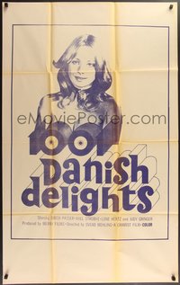 6y0308 1001 DANISH DELIGHTS 30x48 special poster 1973 completely different, sexy and ultra rare!