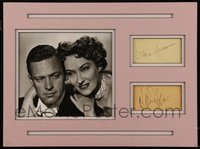 6y0015 SUNSET BOULEVARD two signed 4x6 album pages in 12x16 display 1950 by Holden AND Swanson!