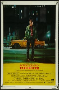 6y1334 TAXI DRIVER 1sh 1976 classic Peellaert art of Robert De Niro, directed by Martin Scorsese!
