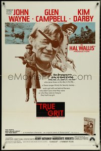 6y1355 TRUE GRIT int'l 1sh 1969 John Wayne as Rooster Cogburn, Kim Darby, Glen Campbell