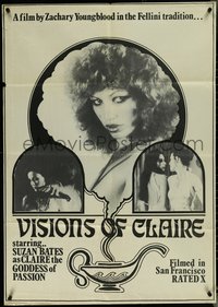 6y1365 VISIONS OF CLAIR 1sh 1977 Annette Haven, Visions of Claire, sexy, different & ultra rare!