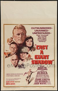 6y0195 CAST A GIANT SHADOW WC 1966 Kirk Douglas, John Wayne, Angie Dickinson, Berger, Terpning art!