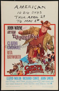 6y0197 CIRCUS WORLD WC 1965 Claudia Cardinale, John Wayne is wild across the world!