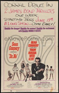 6y0200 DR. NO/FROM RUSSIA WITH LOVE WC 1965 Sean Connery is James Bond, double danger & excitement!