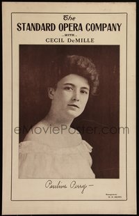 6y0224 PAULINE PERRY stage play WC 1910s Standard Opera Company with Cecil B. DeMille, ultra rare!