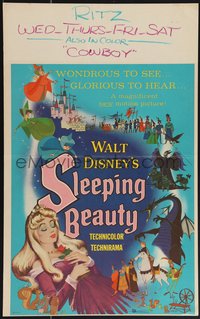 6y0234 SLEEPING BEAUTY WC 1959 Walt Disney cartoon fairy tale fantasy classic, great montage art!