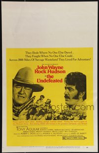 6y0238 UNDEFEATED WC 1969 John Wayne & Rock Hudson rode where no one else dared!