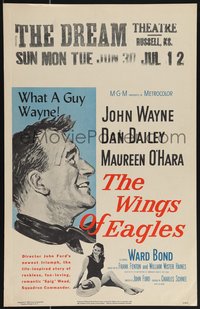 6y0242 WINGS OF EAGLES WC 1957 great art of Naval Aviation pilot John Wayne, sexy Maureen O'Hara!