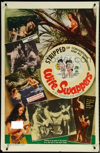 6y1374 WIFE SWAPPERS 1sh 1960s sexy adult comedy, stripped of conventions & inhibitions, rare!