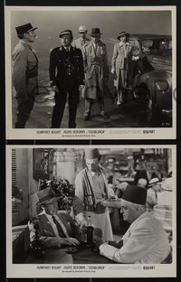 6y1523 CASABLANCA 6 8x10 stills R1956 Humphrey Bogart, Ingrid Bergman, Claude Rains, Paul Henreid