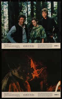 6y1517 RETURN OF THE JEDI 8 8x10 mini LCs 1983 George Lucas classic, cool images w/slugs!