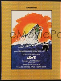 6y0346 UNIVERSAL 1974 campaign book 1974 incredible different art for Jaws not seen elsewhere!