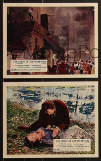 6y1465 CURSE OF THE WEREWOLF 8 color English FOH LCs 1961 Hammer, Oliver Reed, sexy Yvonne Romain!