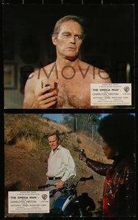 6y1473 OMEGA MAN 8 color English FOH LCs 1971 Charlton Heston is the last man alive, I Am Legend!