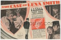 6y1413 CASE OF LENA SMITH herald 1929 Esther Ralston, James Hall, Josef von Sternberg, ultra rare!