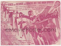 6y1416 DAMSEL IN DISTRESS herald 1937 Fred Astaire, George Burns & Gracie Allen, ultra rare!