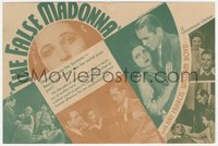 6y1419 FALSE MADONNA herald 1931 silhouette of Kay Francis, deception was her business, ultra rare!