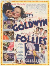 6y0404 GOLDWYN FOLLIES herald 1938 cast montage including Edgar Bergen & Charlie McCarthy, rare!