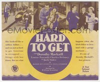 6y1422 HARD TO GET herald 1929 Dorothy Mackaill, Jack Oakie, from Edna Ferber's story, ultra rare!