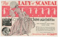 6y1430 LADY OF SCANDAL herald 1930 Ruth Chatterton & Basil Rathbone in love triangle, ultra rare!