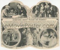 6y1440 PLEASE GET MARRIED die-cut herald 1919 sexy Viola Dana in a Peek-a-Boudoir farce, ultra rare!