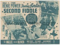 6y1446 SECOND FIDDLE herald 1939 ice skater Sonja Henie, Tyrone Power, Rudy Vallee, ultra rare!