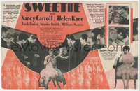 6y1448 SWEETIE herald 1929 Nancy Carroll, Boop-Boopa-Doop girl Helen Kane, college football, rare!