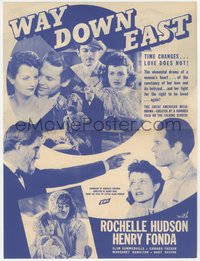 6y1453 WAY DOWN EAST herald 1935 Henry Fonda, Rochelle Hudson, time changes but love doesn't, rare!