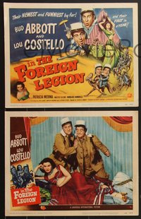 6y0896 ABBOTT & COSTELLO IN THE FOREIGN LEGION 8 LCs 1950 Bud & Lou w/harem girl Patricia Medina!