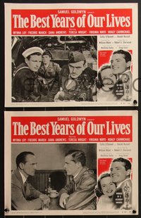 6y0900 BEST YEARS OF OUR LIVES 8 LCs R1954 Myrna Loy, Fredric March, Dana Andrews, Wright