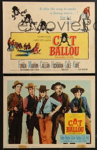 6y0909 CAT BALLOU 8 LCs 1965 sexy cowgirl Jane Fonda, cowboys Michael Callan, Dwayne Hickman!