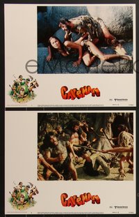 6y0910 CAVEMAN 8 LCs 1981 wacky prehistoric Dennis Quaid, Ringo Starr & sexy Shelley Long!